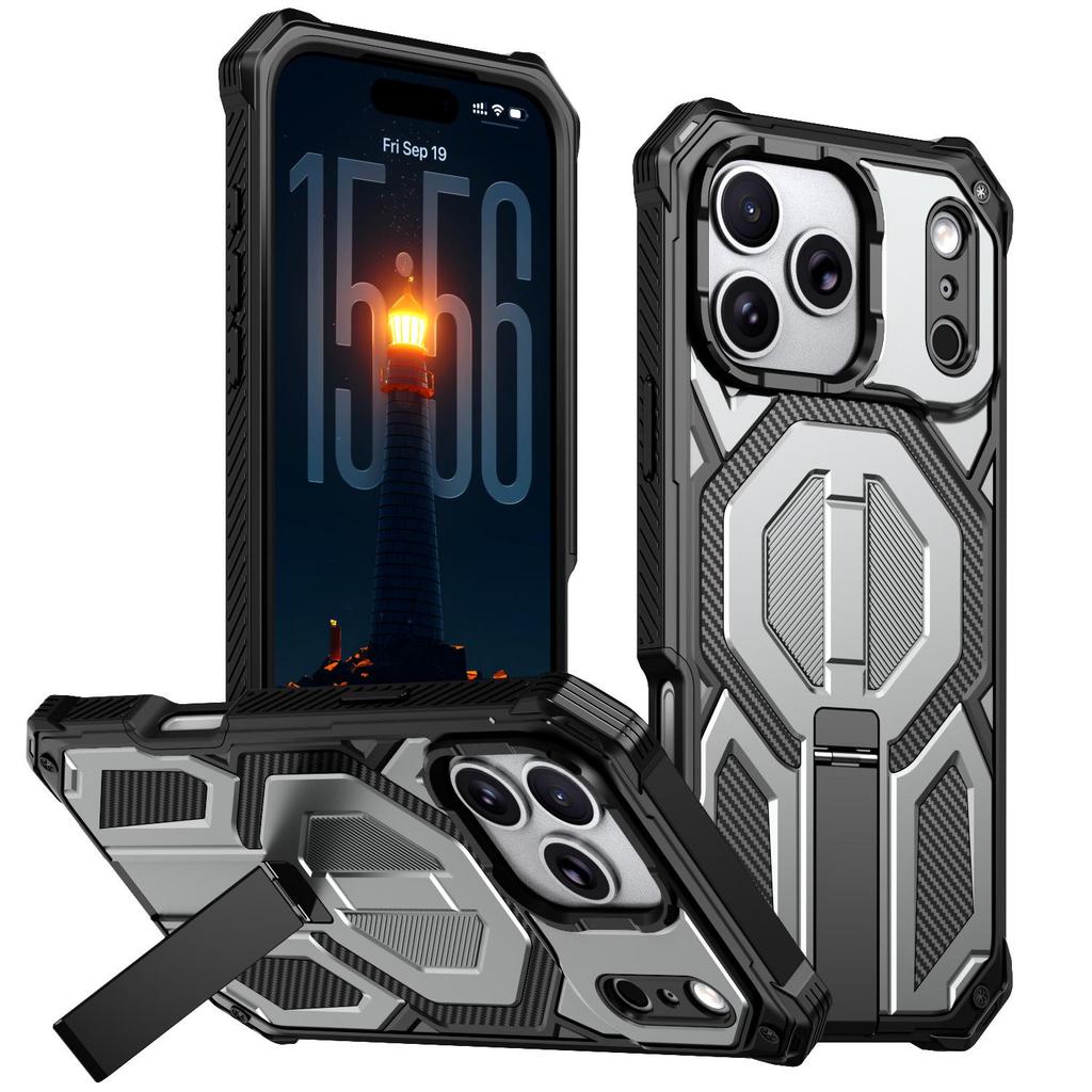 Military-Grade Drop-Proof Phone Case with Stand for Apple 17 Pro Max and 16 Pro Max