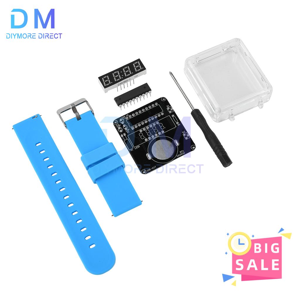 Electronic Watch DIY Kit LED Digital Tube Display Creative Soldering Project Red Display Digital Tube Clock DIY Kit Electronic