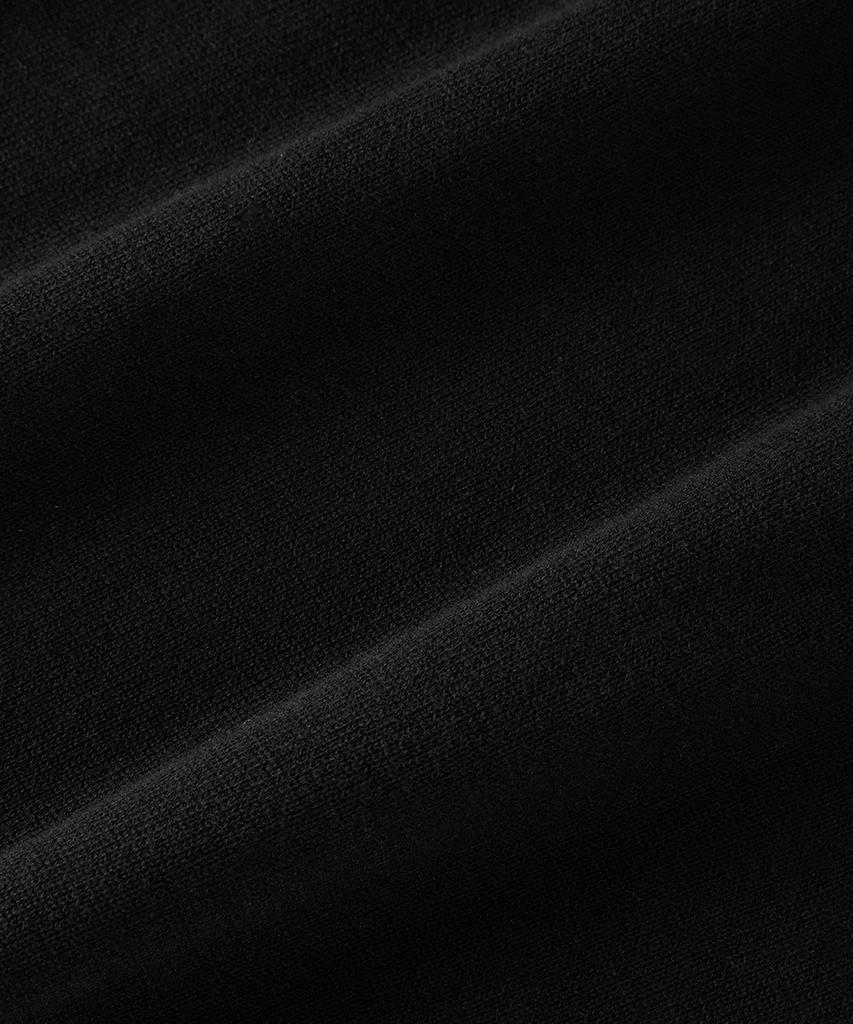 Teildeon Cotton Knit Polo Shirt Black