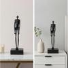 Standing Abstract Figure Sculpture with Rectangular Base Solid Decorative Object