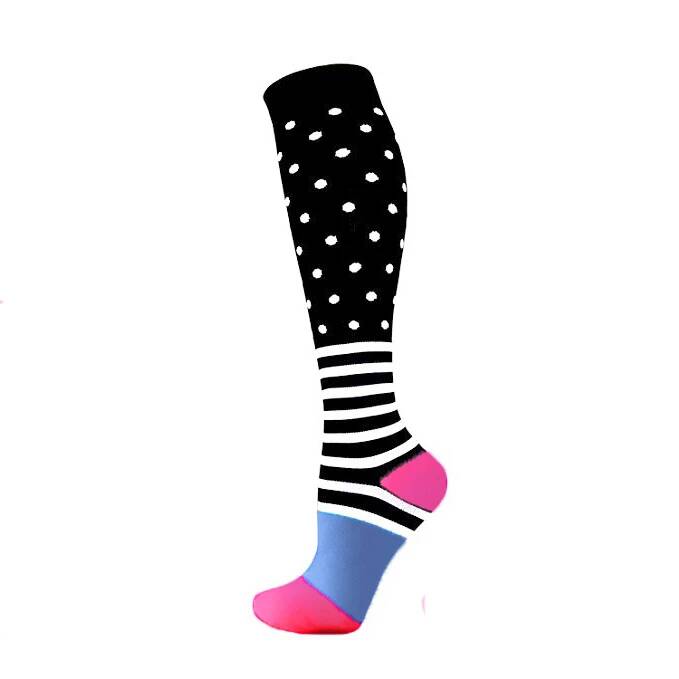 Compression Men Women Sports Socks Nylon Unisex Outdoor Running Racing Happy Socks Long Pressure Stockings Socks Ladies S