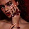 7PCS Rhinestone Crystal Square Rhinestone Ring Large Size Large Crystal Ring