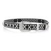 Metallic Feeling Waist Belt Shiny Rhinestone Buckle Belt for Woman Jeans Dress