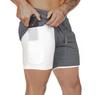 Pantaloncini Sportivi da Uomo a Doppio Strato Traspiranti ad Asciugatura Rapida per Fitness Estivo