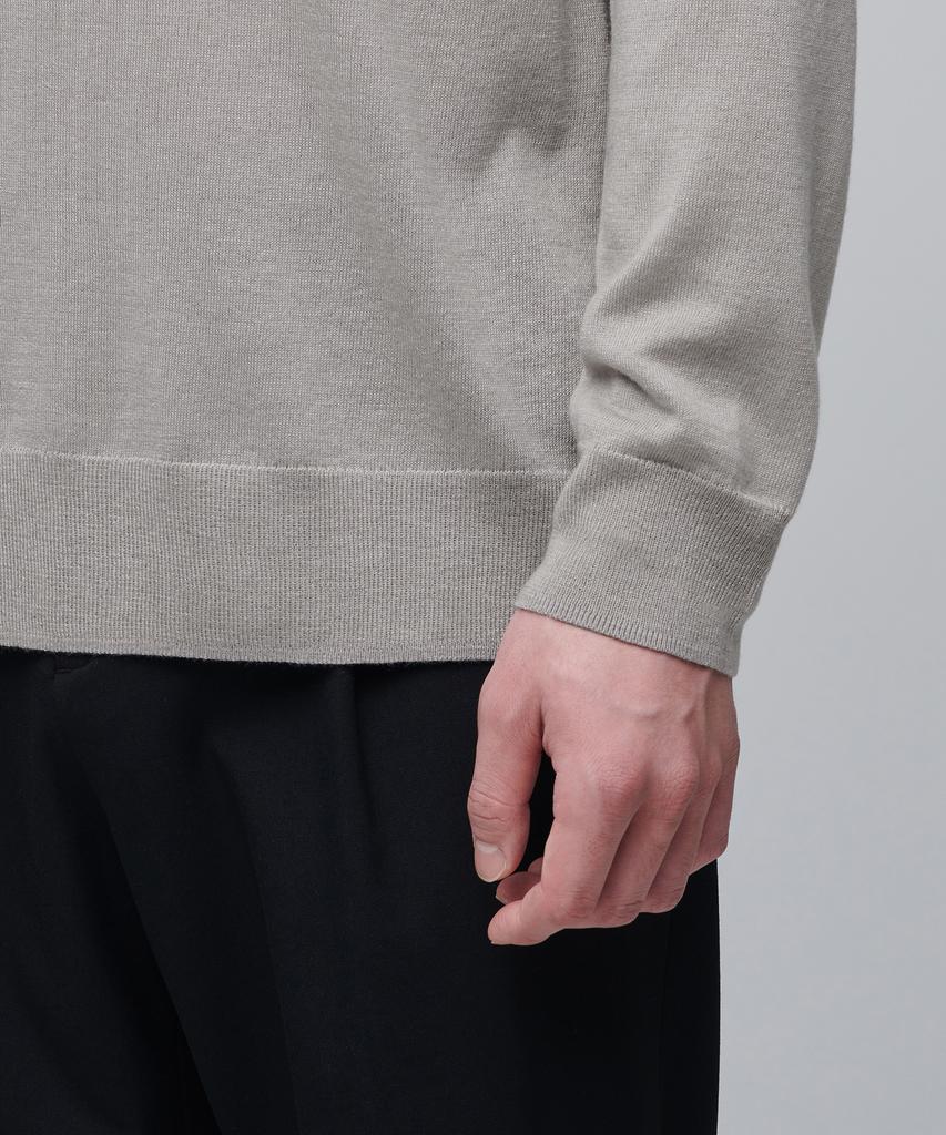 MUSINSA STANDARD Merino Wool Blend High Gauge Crew Neck Knit [Mushroom]