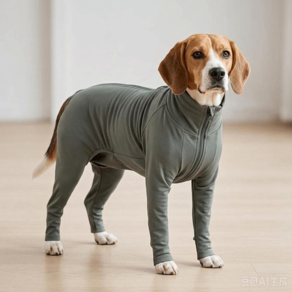 Breathable Dog Four-legged Jumpsuit Zipper Closure Zipper Dog Outfit Anti Licking