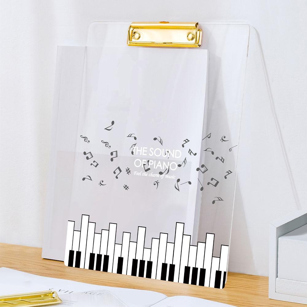 

Thickened Writing Clipboard Transparent Document Holder A4 File Folder Business Meeting Piano Keys
