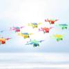 10 Pcs Mini Plastic Bomber Plane Fighter Aircraft Model Toy Military Gifts Kids