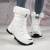 Large Cotton Shoes Women's Snow Boots Winter Warm Medium Boots Piled and Thickened Outdoor