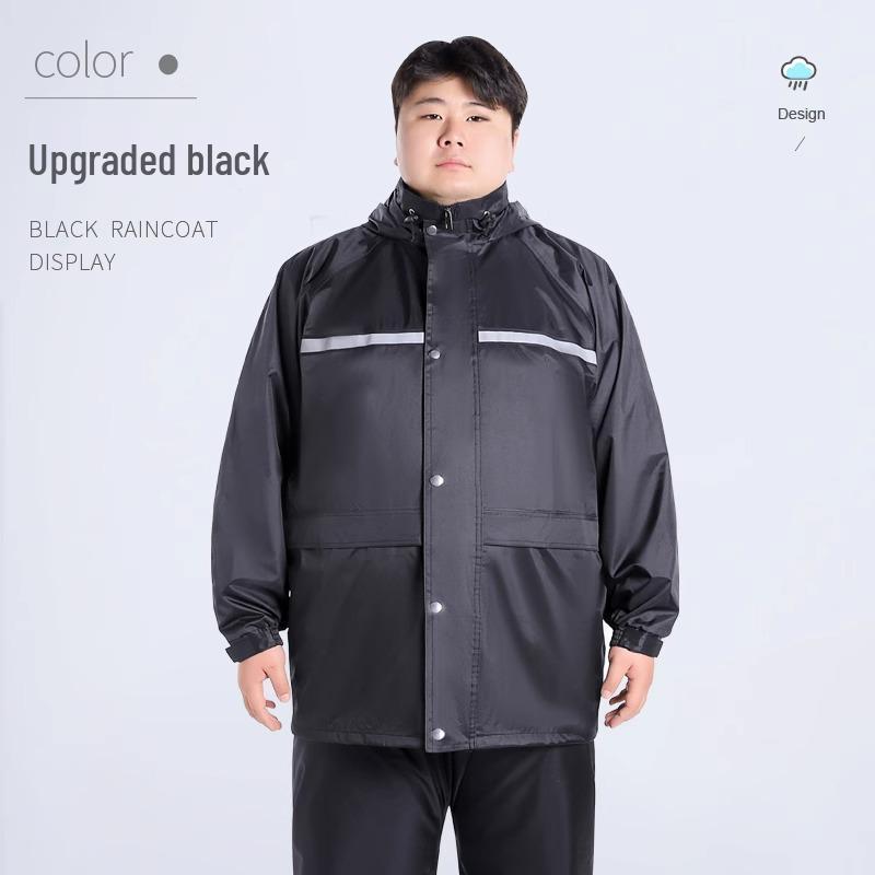 XL Stormproof Raincoat & Pants Set for Plus Size Cyclists 4XL