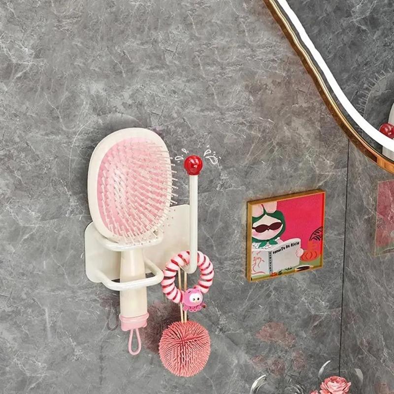 Selvklebende veggmontert pannebåndkrok Multifunksjonell stansfri hårfønerbrakett Plassbesparende vanntett vegghengekrok