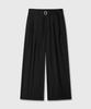 Daibeuin Loosed Belted Wide Slacks (Black)