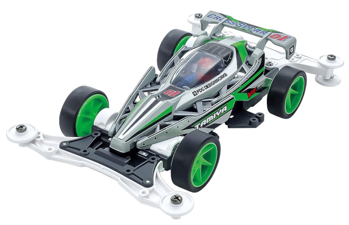 

Tamiya Scale Mini 4WD Racer Series 103 Cross Spear 01 VZ Chassis 18103 1/32 No. серый