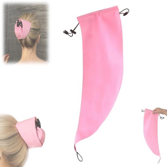 Waterproof Hair Sleeve Styled Hair Protection Quick Root Washing Shower Cap PVC Pool Travel Friendly Ponytail Long Hair Cover