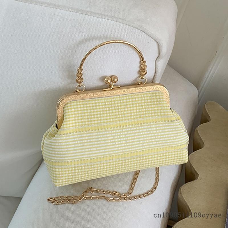 

Chain Evening Clutch Bags Fashion Ladies Messenger Bag Elegant PU Leather Casual Exquisite Portable Soft Metal Buckle Handbag
