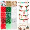 Christmas Beads Diy Jewelry Bracelet Christmas Hole Round Beads Mobile Phone Chain Beaded Material Package