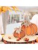 3pcs, Fall Decor, Wooden Autumn Pumpkin Fall Decorations For Home Shelf Mantel Table Decor Pumpkins Of Three Sizes Fall Season