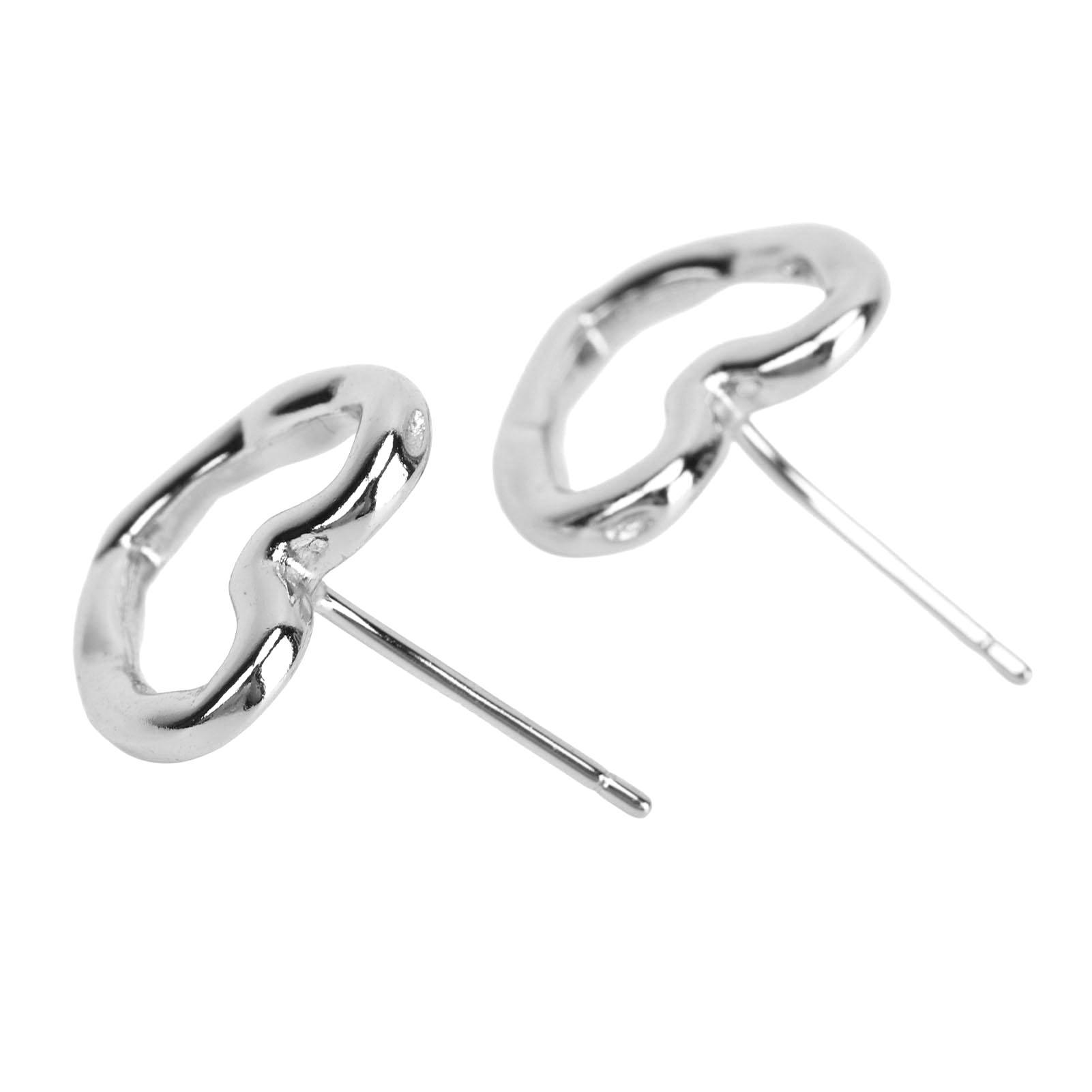 

Ear Studs Hollow Heart Shape Exquisite Fashionable Versatile Stud Earrings for Daily Dating Work