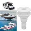 Boat Through Hull Connector 3Celsius4in ABS Plastic Hose Coupling Drain Outlet Accessory