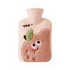 Explosion-Proof Hot Water Bottle with Cute Plush Cover - Ideal for Abdomen and Bed Warmth