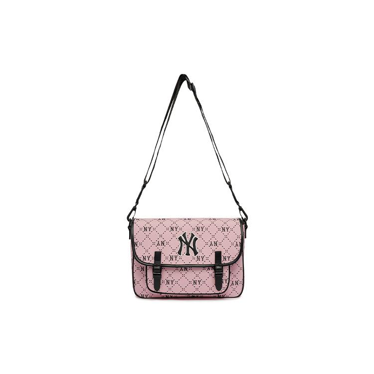 New MLB Polyester With Artificial Leather With Nylon Backpack Shoulder Bag, Crossbody Bag Regular Women's Pink 7ACRMD13N-50PKS