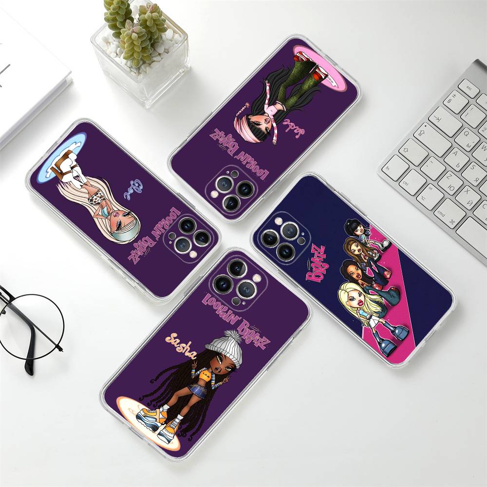 B-Bratzs Phone Case For iPhone 17 16 15 14 13 11 12 Pro Max 16 Plus Transparent