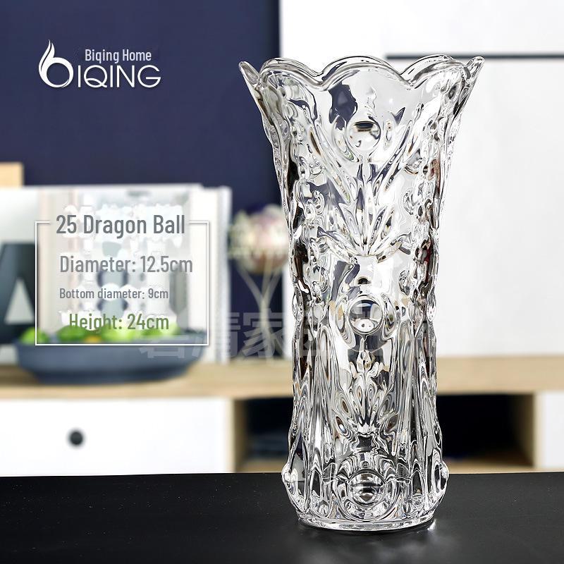 Extra Large Transparent Glass Vase, 50cm Height, Wide Diameter for Flower Arrangements, Living Room Decor, Hydroponic Lucky Bamboo