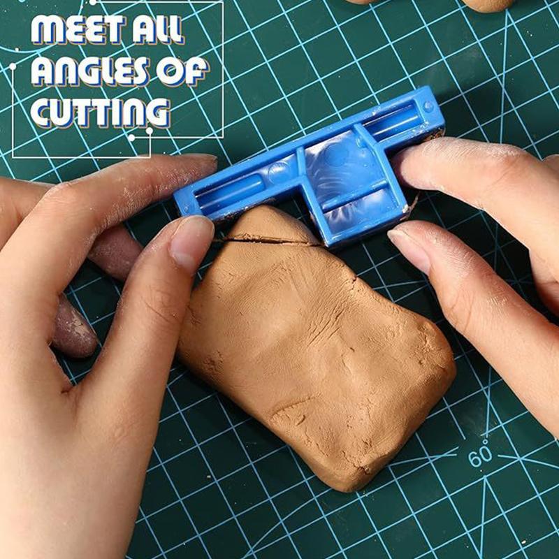 Pottery Clay Angle Cutting Tools Ceramic Bevel Cutter Mud Finishing Tool Soft Clay Polymer Clay Board Stitching Modeling Tools