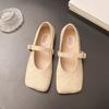 Retro Square Head Baotou Half Slippers Women's 2025 Spring New One-pedal Lazy Casual Flat Bottom Birken Baotou Drag
