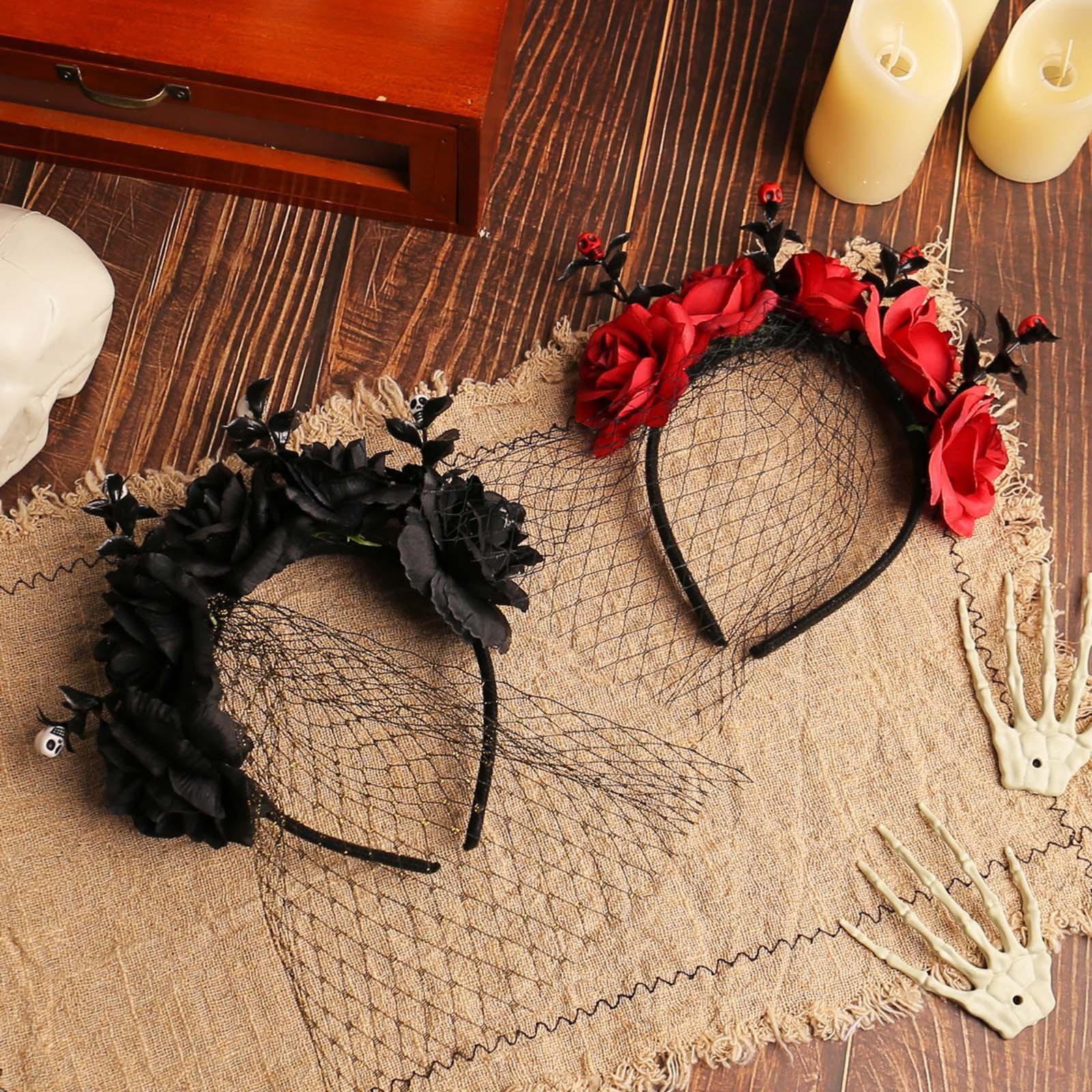 Регулируемая повязка на голову Хэллоуин головной убор милый цветок выпускной аксессуары — фото 5