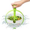 Salad Rotating Manual Vegetable with Kitchen Easy To for Vegetables and Kitchen Home Dishwasher Safe Spinner, Colander, Drainer, Washable,