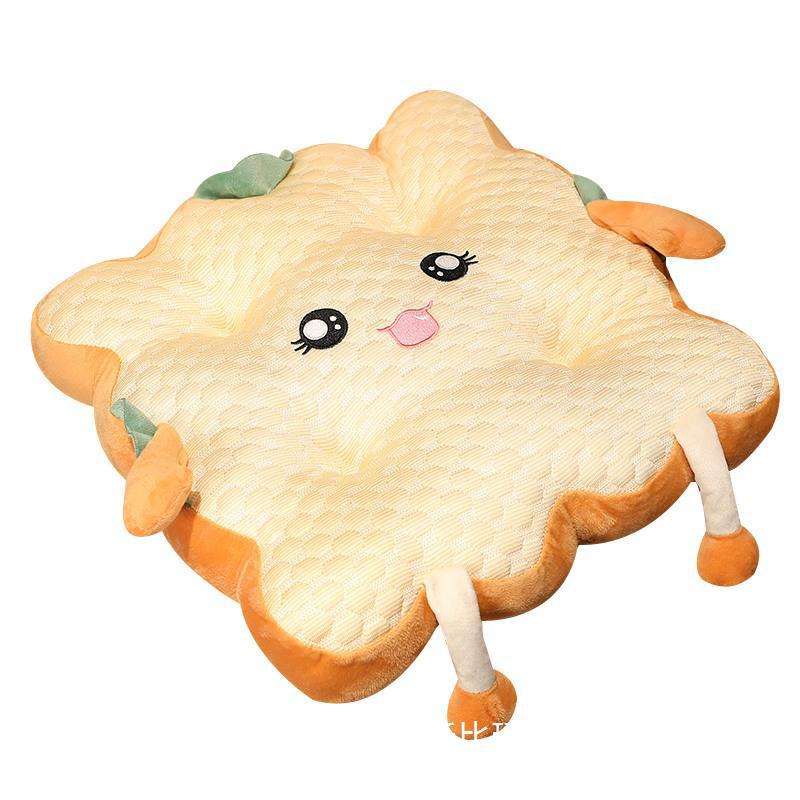 Summer Ice Ice Ice Doudou Toast Cushion Office Dormitory Cartoon Chair Cushion Chair Fart Cushion Sedentary Cushion