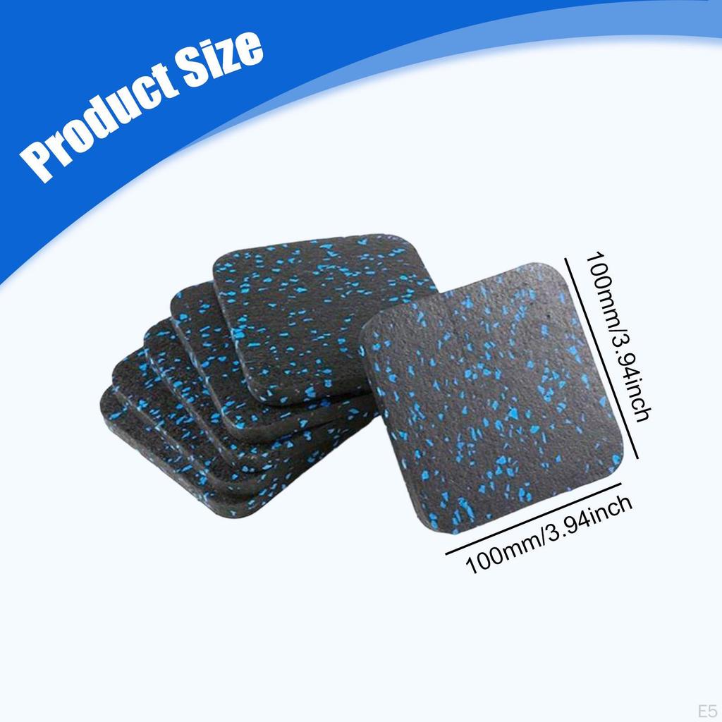 6 Anti-vibration Running Mats, Rubber Pads for Exercise Equipment, Static Pads.