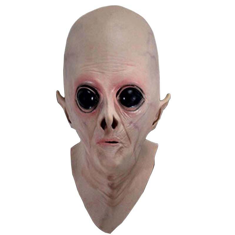 

Latex Creepy Ufo Alien Head Full Mask Party Halloween Cosplay Helmet Props Hot