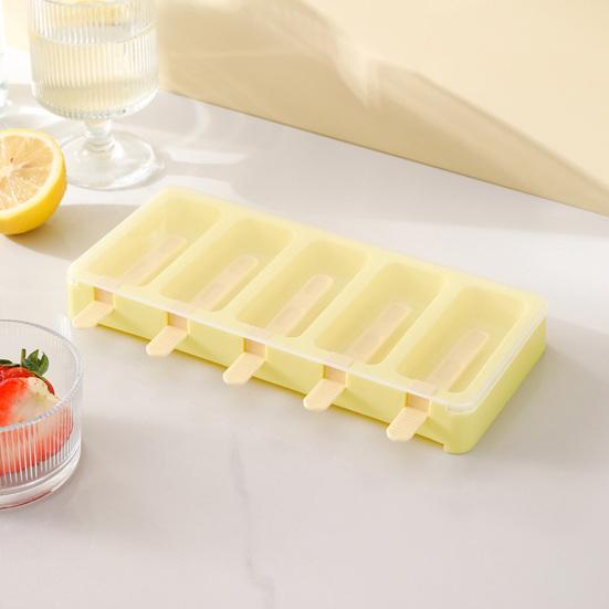 Eisform, Stapelbarer Eis am Stiel Hersteller mit Deckel, BPA-Freie Leicht zu Lösende Plastik Eis am Stiel Form für Selbstgemachten Joghurt