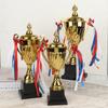Metal Gold Trophy Cup Sports Award with Base Lid for School Sports Day Large Size Winner Souvenir