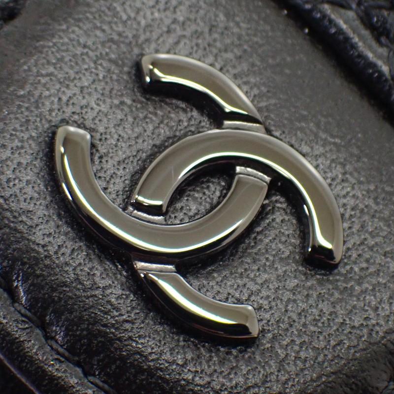 CHANEL  AP0230_B13639 Tri-fold wallet So Black lambskin Women