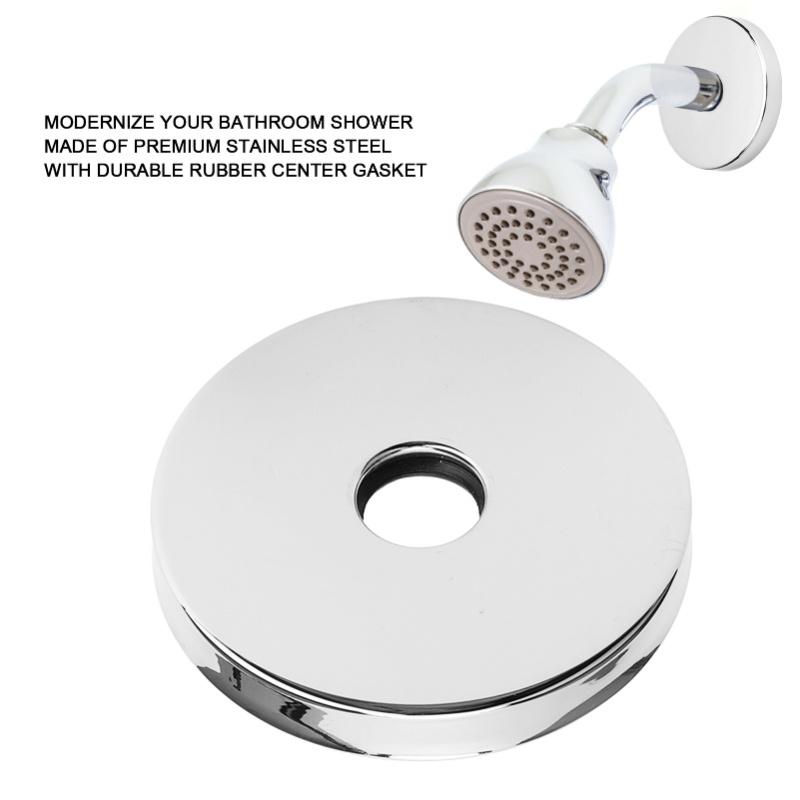 Flangia Grande per Braccio Doccia Acciaio Inossidabile 304 Piastra di Copertura per Braccio Doccia Per Tubo G1/2in Sostituzione Casa Galvanizzata