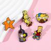 Hot Selling, Anime Metal Badge The Simpsons Character Creative Bag Accessories Brooch