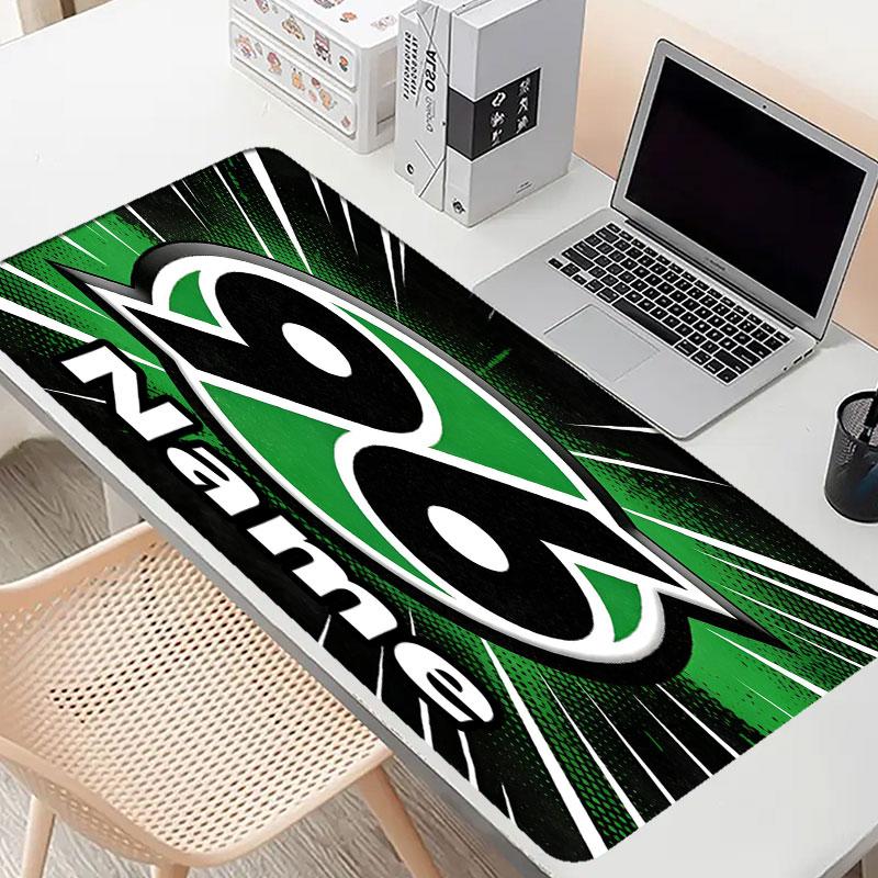 Custom Name Personalized Hannover 96 Football Pattern Mousepad, Laptop PC Desk Mat, Decorative Desk Mat for Home Keyboard Pad Gift