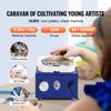 SucceBuy 2.6in/3.9in Mini Pottery Wheel 2 Turntables Ceramic Wheel Forming Machine Adjustable 0-300RPM Speed Detachable Basin
