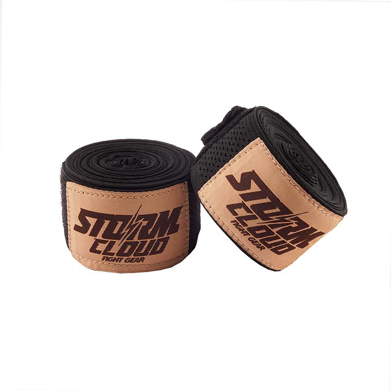 StormCloud Boxing/MMA Hand Wraps HW MESH Black 2.5m