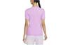 Nike T Shirts Women's Impact Fuchsia Crew Neck Moderate Straight Fit DV8217-532