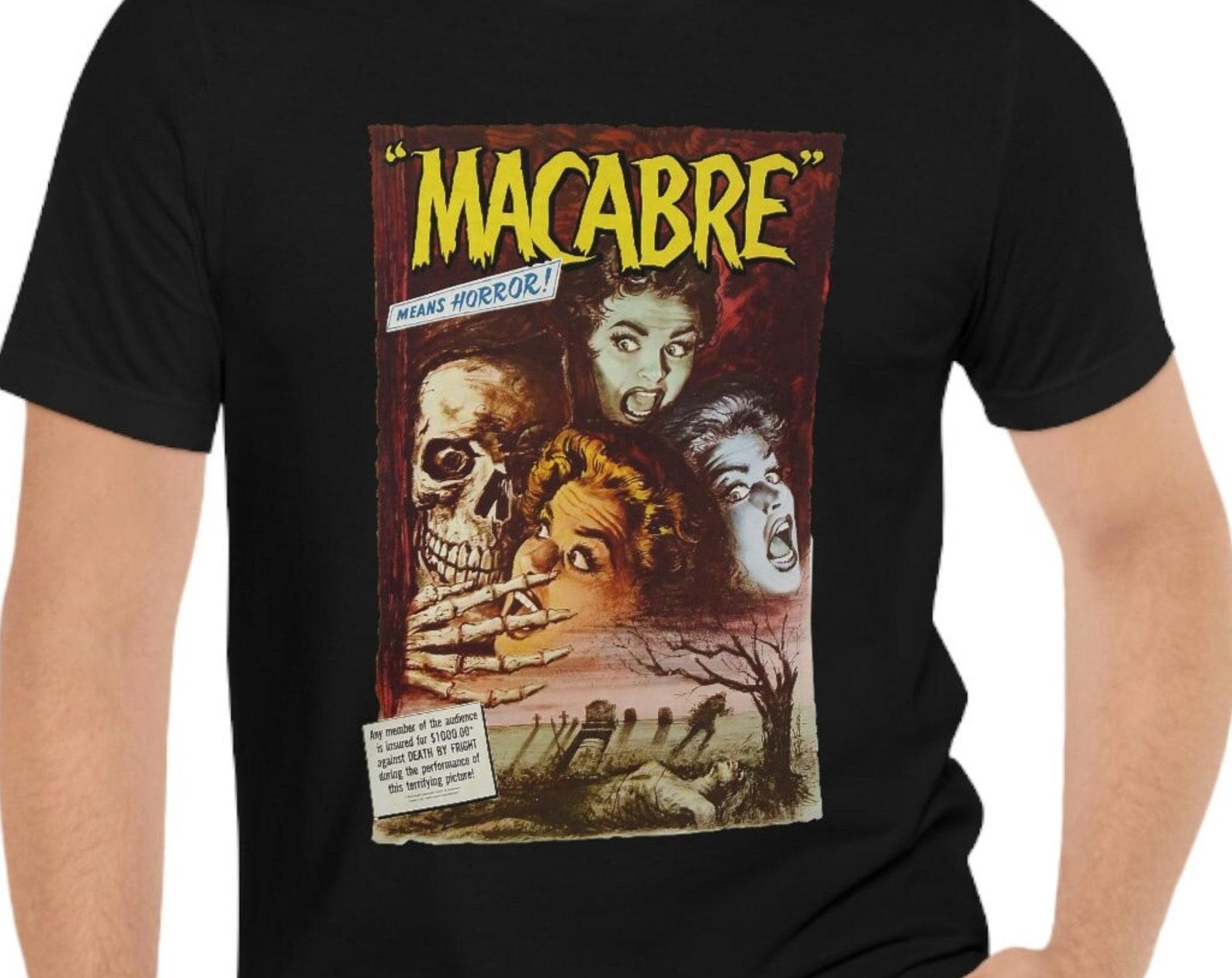 Macabre Movie T-Shirt Black Short Sleeve Tee S