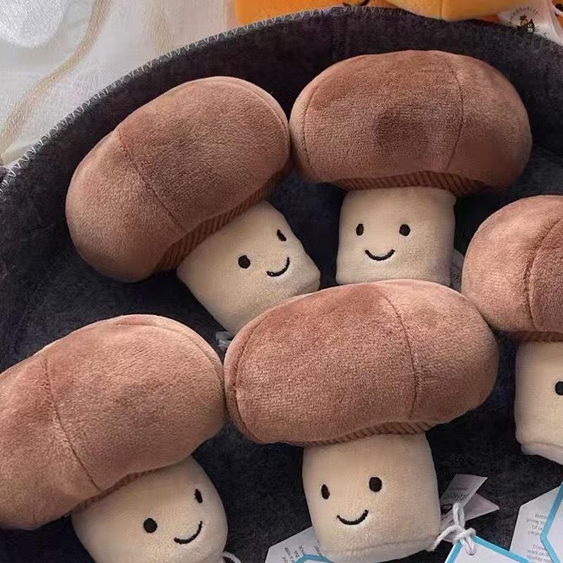 Lively Mushroom Doll Children's Toy Simulation Small Mushroom Shiitake Mushroom Plush Soothing Doll Plush Toy