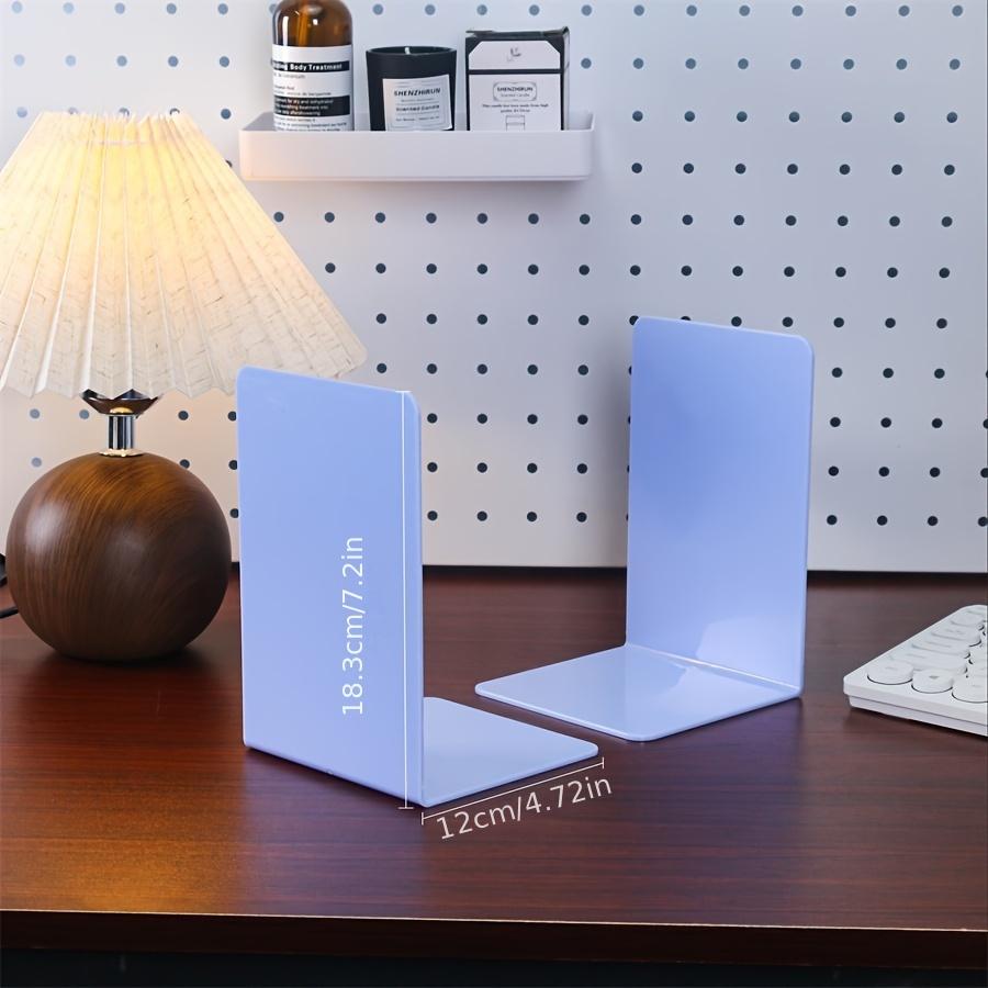 2 Stück Schlanke Transparente Buchstützen - Langlebiger Schreibtisch-Organizer aus PP-Kunststoff für Büro & Bibliothek, Kreativer Unsichtbarer Buchständer Poliert