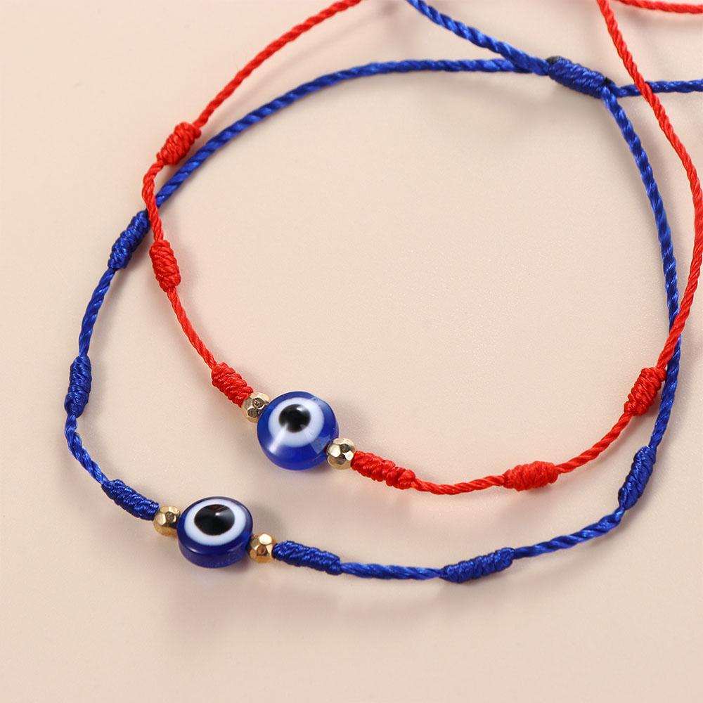 Lovers Blue Glasses Couple Bracelets Blue Eye Bracelets Hand-woven Bracelets Braided Hand Ropes