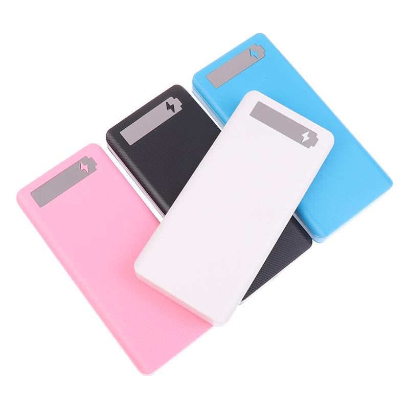 8*18650 Power Bank Cases Battery Holder Portable Dual Usb Type C Micro Input Port Charge Shell For Phone 18650 Battery Cases