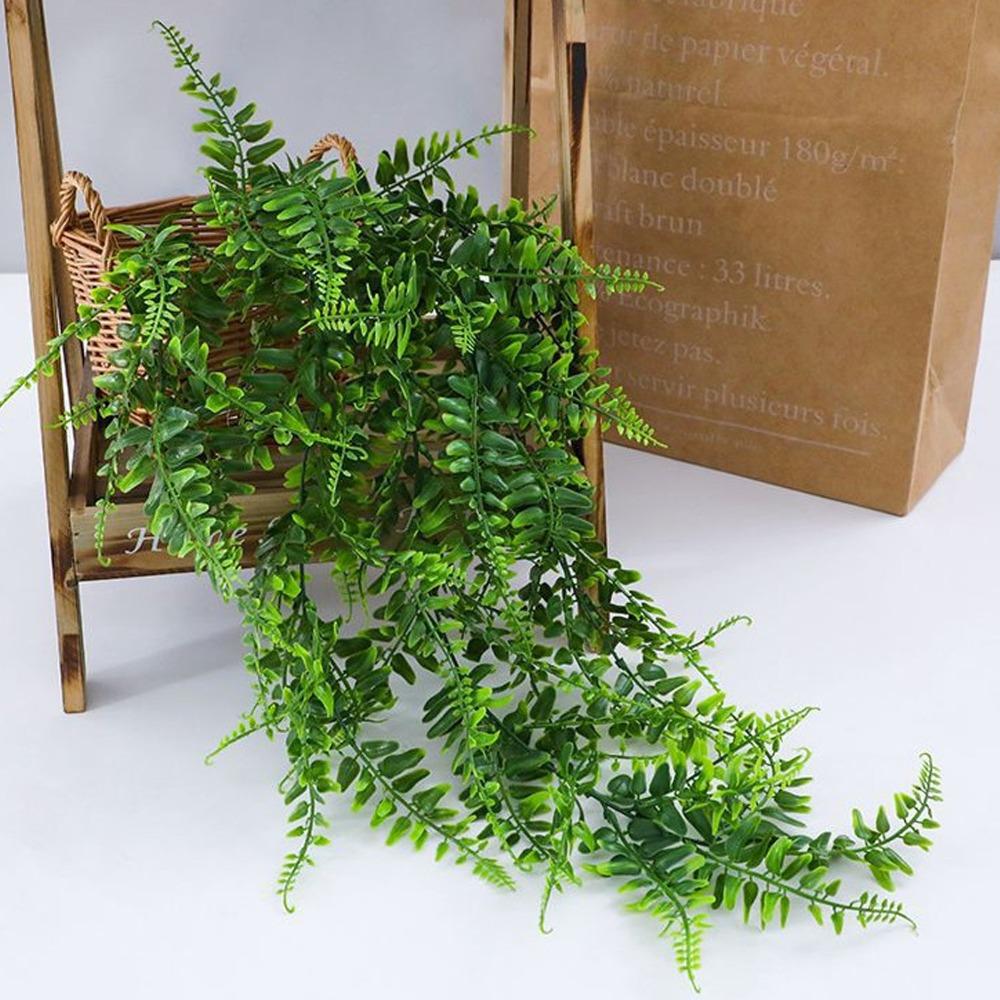 2pcs 29.92in Fake Hanging Plant Green Wall Hanging Plant Decor Artificial Greenery Balcony
