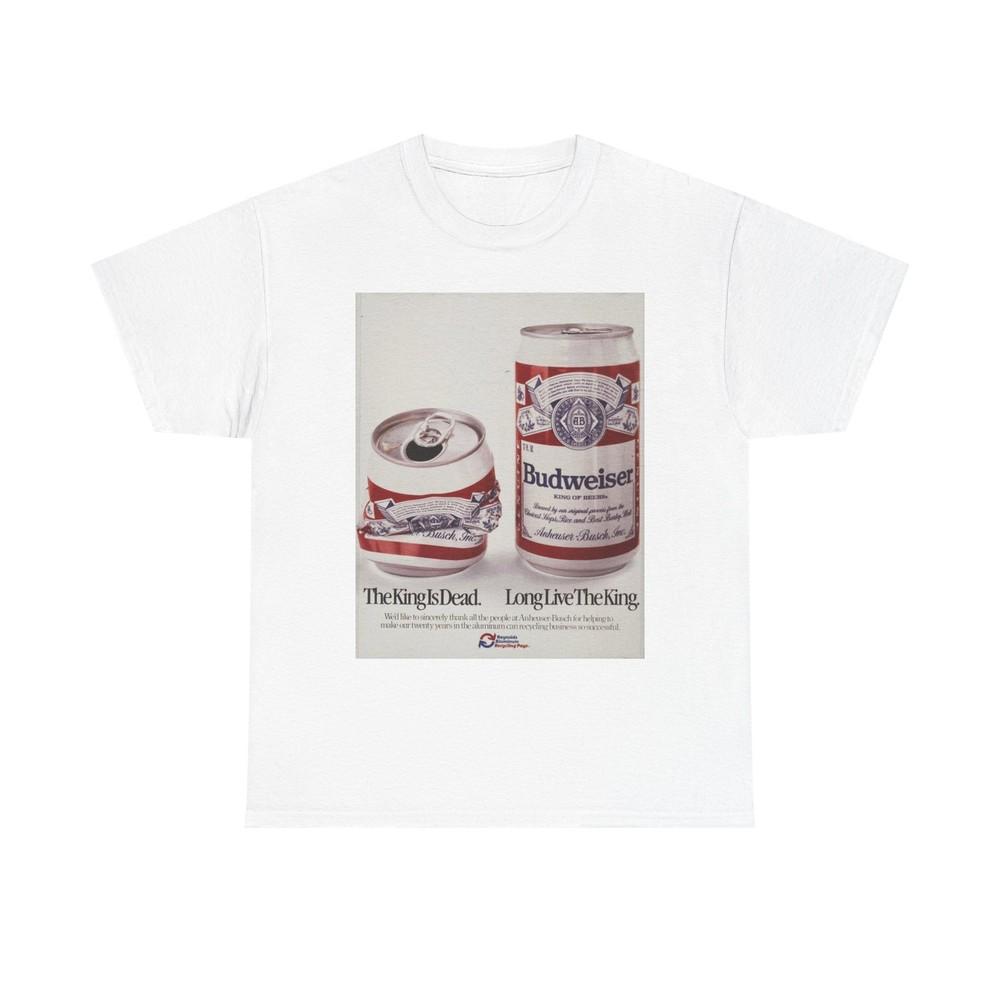 King Of Beers Poster Retro T Shirt Unisex Heavy Cotton Tee Gift Unisex T-Shirt XL